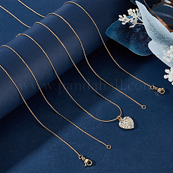 6Pcs Rack Plating Brass Serpentine Chain Necklaces for Women&nbsp;NJEW-BBC0001-20C