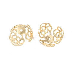 Rack Plating Brass Flower Bead Caps&nbsp;KK-K381-03G-02