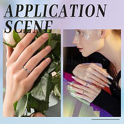 16Pcs 8 Size 201 Stainless Steel Grooved Finger Ring for Women&nbsp;RJEW-UN0002-38M
