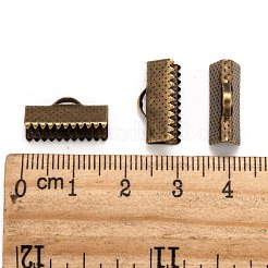 Iron Ribbon Crimp Ends&nbsp;E183Y-AB