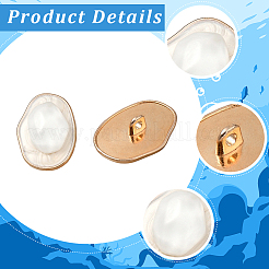 20Pcs 1-Hole Alloy Resin Buttons&nbsp;BUTT-CY0001-21B