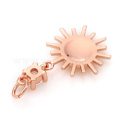 Brass Micro Pave Cubic Zirconia Pendants&nbsp;KK-I672-23