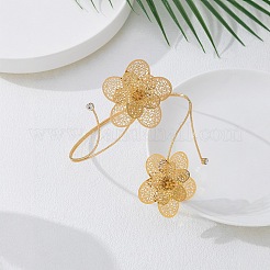 Hollow Out Flower Alloy Crystal Rhinestone Anklets for Women&nbsp;FS-WGF92CE-01
