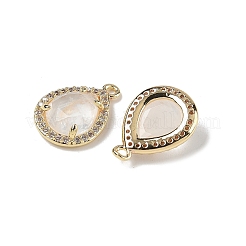 Natural Quartz Crystal Faceted Teardrop Pendants&nbsp;G-U028-02G-05