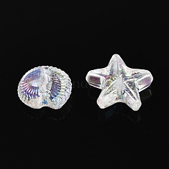 Ocean Theme AB Color Plated Transparent Acrylic Beads&nbsp;TACR-T028-69D