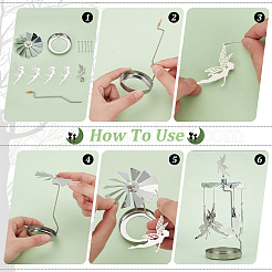 Stainless Steel Rotating Tealight Candle Holder&nbsp;DIY-FG0005-17P