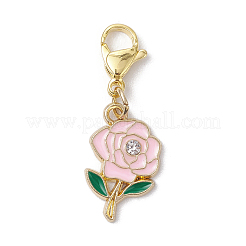 Valentine's Day Rose Alloy Enamel Pendant Decorations&nbsp;HJEW-JM02831-01