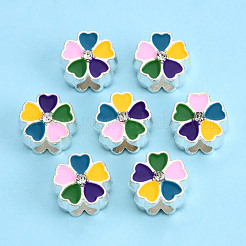 Alloy Enamel European Beads&nbsp;MPDL-T005-005F-RS