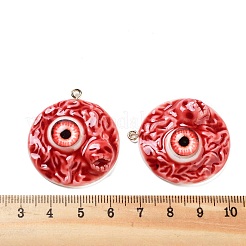 Eyeball Theme Opaque Resin Enamel Pendants&nbsp;RESI-D076-02C