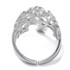 201 Stainless Steel Open Cuff Rings for Women&nbsp;RJEW-M020-08P-1