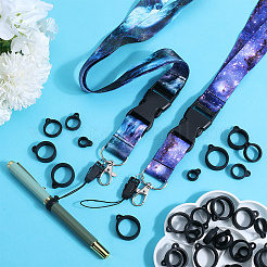 2Pcs 2 Style Polyester Ribbon Card Holder Lanyard&nbsp;DIY-GF0008-31