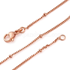 2mm Rack Plating Brass Satellite Chain Necklaces for Women Men&nbsp;MAK-L044-33RG