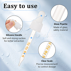 8Pcs Glass & PP Plastic Dropper&nbsp;FIND-OC0003-71