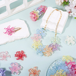 50Pcs 2 Styles Acrylic Bead Caps&nbsp;OACR-TA0004-84