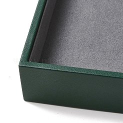 Rectangle PU Leather Jewelry Trays with Gray Velvet Inside&nbsp;VBOX-C003-02