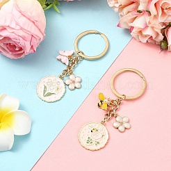 Alloy Enamel & Acrylic Keychain&nbsp;KEYC-YW00136-01