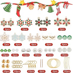 DIY Christmas Snowflake Earring Making Kit&nbsp;DIY-SC0022-84