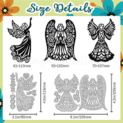 Angel Theme Carbon Steel Cutting Dies Stencils&nbsp;DIY-WH0309-4385