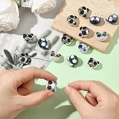 15Pcs UV Plating Iridescent Acrylic Beads&nbsp;MACR-YW0004-41