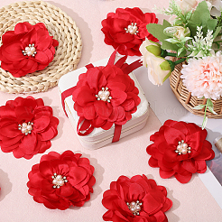 Polyester & Alloy & Acrylic & Abs Flower Ornament Accessories&nbsp;DIY-WH0588-78A