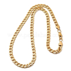 6MM 304 Stainless Steel Cuban Link Chain Necklaces for Women Men&nbsp;NJEW-B134-01A-G