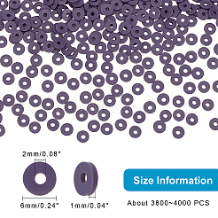 10 Strands Flat Round Handmade Polymer Clay Beads&nbsp;CLAY-PH0001-44C