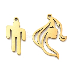 25Pcs 5 Styles Stainless Steel Pendants&nbsp;STAS-XCP0001-93