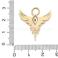 Real 18K Gold Plated Brass Micro Pave Cubic Zirconia Pendants&nbsp;KK-L209-099G-02