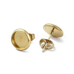 304 Stainless Steel Stud Earring Settings&nbsp;EJEW-H130-02G-01