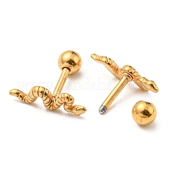 Ion Plating(IP) 304 Stainless Steel Stud Earrings&nbsp;EJEW-Z034-17G