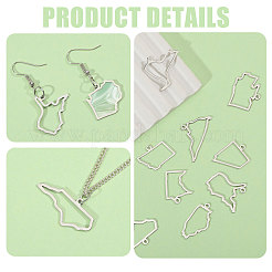 12Pcs 12 Styles Stainless Steel Pendants&nbsp;STAS-CA0002-39