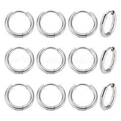 6 Pairs Tarnish Resistant 202 Stainless Steel Huggie Hoop Earrings&nbsp;EJEW-TA0001-57B
