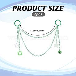 2Pcs Acrylic & Alloy Bag Extender Chains&nbsp;HJEW-CA00053