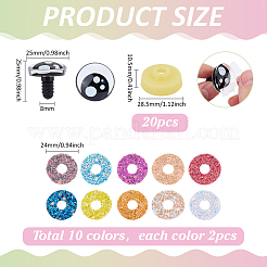 20Pcs Plastic Craft Eyes&nbsp;DIY-PH0033-81