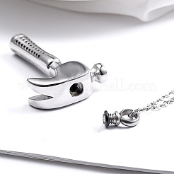 Hammer Urn Ashes Pendant Necklace&nbsp;BOTT-PW0001-073B-S
