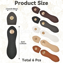 6Pcs 6 Colors Imitation Leather Snap Buckles&nbsp;FIND-YW0013-11