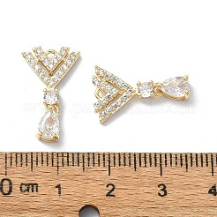 Brass Micro Pave Cubic Zirconia Pendants&nbsp;FIND-Z029-07G