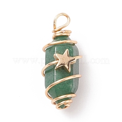 Natural & Synthetic Gemstone Double Terminal Pointed Pendants&nbsp;PALLOY-JF01712
