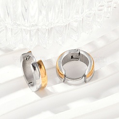 304 Stainless Steel Polishing Effect Hoop Earrings&nbsp;EJEW-M001-33P