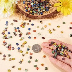 45G 9 Colors 2-Hole Baking Paint Glass Seed Beads&nbsp;SEED-TA0001-71