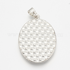 Alloy Pendant Cabochon Settings&nbsp;X-PALLOY-S108-04P