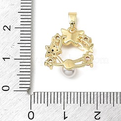 Brass Micro Pave Colorful Cubic Zirconia Pendants&nbsp;KK-E804-11G