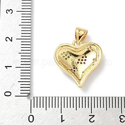 Brass Micro Pave Cubic Zirconia Pendants&nbsp;KK-P330-08A-G01