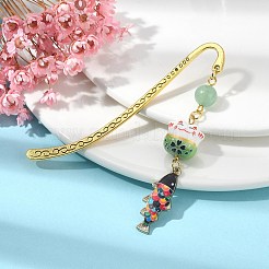 Japanese Style Maneki-neko Bookmark&nbsp;AJEW-JK00260-01