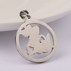 Non-Tarnish 304 Stainless Steel Pendants&nbsp;STAS-M245-10P