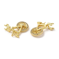 Rack Plating Brass Micro Pave Cubic Zirconia Pendants&nbsp;KK-C030-14G