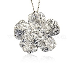 Tibetan Style Alloy Flower Pendants&nbsp;PALLOY-J377-47AS