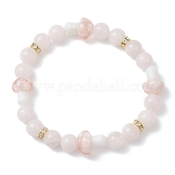 Natural Gemstone & Lampwork Beads Stretch Bracelets for Women&nbsp;BJEW-JB13317