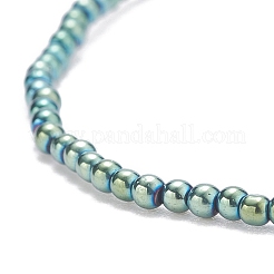 Glass Round Beaded Stretch Bracelet for Women&nbsp;BJEW-JB07911-04