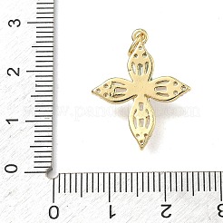 Brass Micro Pave Clear Cubic Zirconia Pendants&nbsp;KK-A293-13G